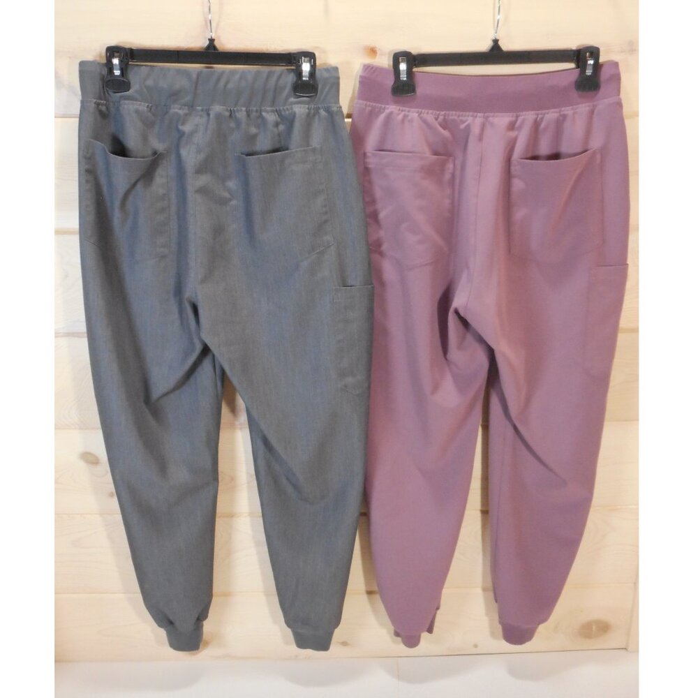 Mandala Women’s Jogger Scrubs - Mauve and Heather Gray - Picture 3 of 13